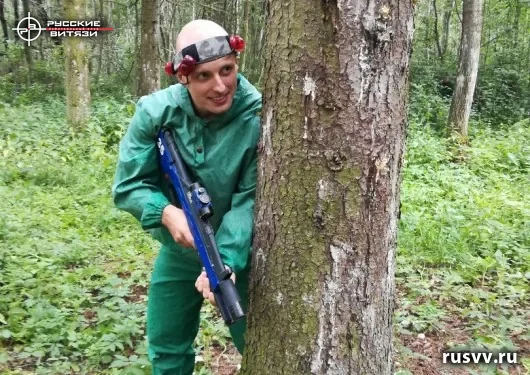 Лазертаг под Вологдой — снимок с игры в лесу