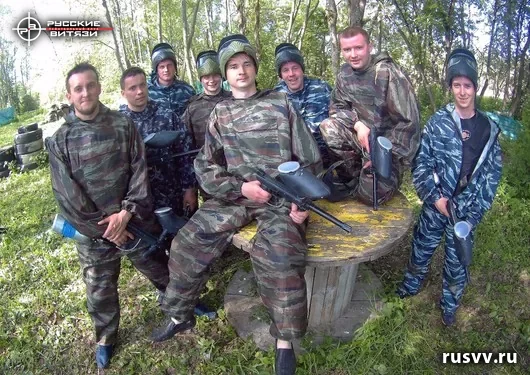 Пейнтбол на природе в Вологде — снимок с игры